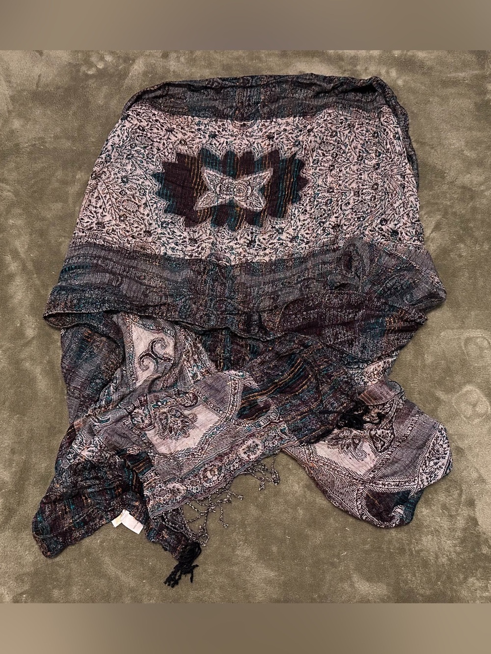 Large Bohemian Fringe Scarf